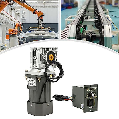 Electric Gear Motor 120W AC 90-1650RPM 60Hz/50Hz 90-1350RPM 30K Worm Gear Reducer Gearbox High Torque with Adjustable Speed Reversing Function&Self-Locking Function - size: 120W AC