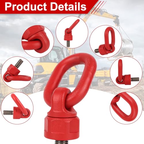 Eye Bolt 360°Rotation Made of Alloy Steel, Tensile Strength > 1080MPa (4pcs M20 x 38.1) - size: 4pcs M20 x 38.1