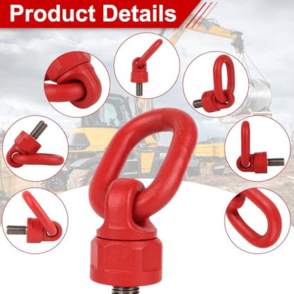 4pcs Eye Bolts M10x18 Load-Bearing 0.45Ton-0.9Ton Metric Thread Alloy Steel Material 360° Rotatable Eye Ring Alloy Steel Material Industrial-Grade Lifting Sling Tensile Strength >1080MPa - size: 4pcs M10x18