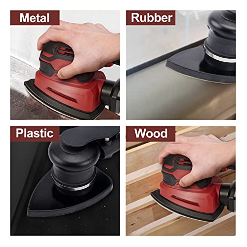 30 Pcs Mouse Detail Sander Sandpaper 6 Hole, 100 Grit Hook and Loop Detail Sandpaper, for Metal Woodworking Grinding Polishing - style: 100 Grit