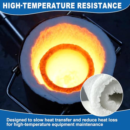Ceramic Fiber Blanket, 31" × 24" × 1" (Thick), Rated to 2600°F - size: 31”×24”×1”/1 piece
