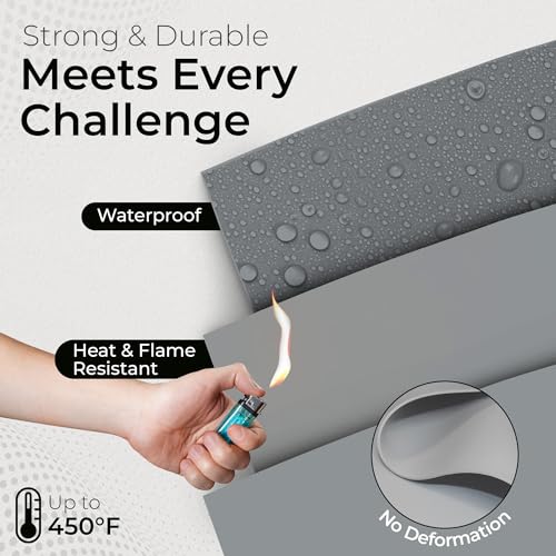 Exactly Rubber - Commercial Grade Silicone Sheet, 60A Durometer Silicone Mat, -80 to 450°F Temperature Resistant Rubber Mat, Rubber Sheet with 350% Elongation, Made in the USA, 1/16 x 3" x 9", Grey - color: Grey, size: 1/16 x3 x9