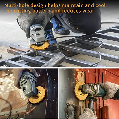 2pcs-4 Inch Concrete Stone Ceramic Turbo Diamond Grinding Cup Wheel,12 Segs Heavy Duty Angle Grinder Wheels for Angle Grinder (Yellow) - style: 2pcs