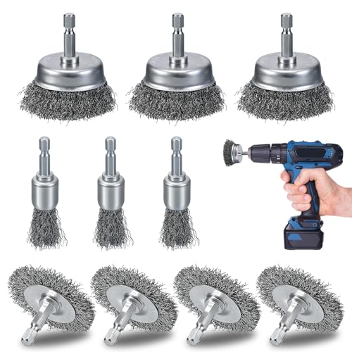 10 Pcs Drill Wire Brushes Wire Wheel Cup Brushes