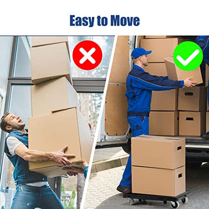 Furniture Movers with Wheels, Portable Moving Rollers Leg Dolly for Heavy Furniture, 4-Wheel Small Flat Dolly, 440 Lbs Capacity, 2-Pack, Black - color: Dolly