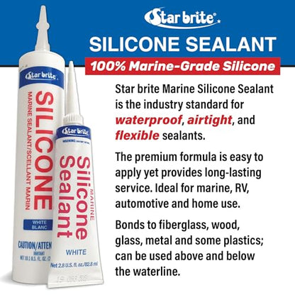 STAR BRITE Marine Silicone Sealant White - Waterproof