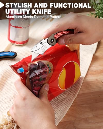 WORKPRO Folding Utility Knife Set, 3-Piece Colorful Box Cutters