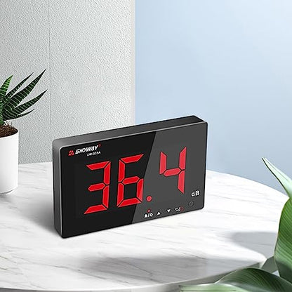 Decibel Meter 30dB-130dB, Wall Mounted Hanging Sound Level Meter for Classroom Noise, Large Screen SPL Meter with Alarm, USB Powered Noise Tester for Public Area/Restaurant - color: Wall Mounted Version
