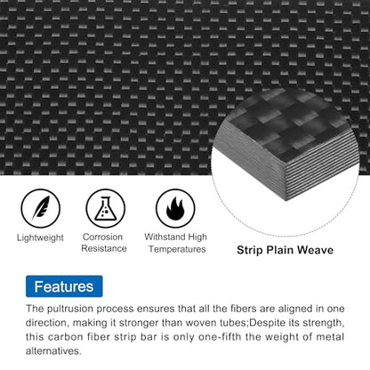 MECCANIXITY 1 Pcs Carbon Fiber Sheet 100x250x5mm Glossy Surface Pultruded Flat Carbon Fiber Board Plate Plain Weave Panel Sheet for Kites RC Airplane - size: 100x250x5mm, style: Glossy