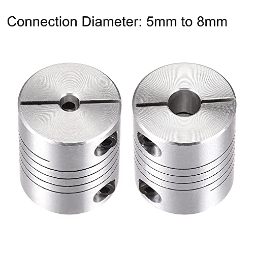 uxcell 2PCS Motor Shaft 5mm to 8mm Helical Beam Coupler Coupling 25mm Dia 30mm Length - size: 5mm to 8mm