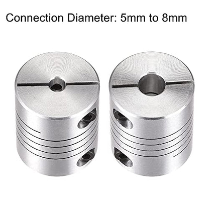 uxcell 2PCS Motor Shaft 5mm to 8mm Helical Beam Coupler Coupling 25mm Dia 30mm Length - size: 5mm to 8mm
