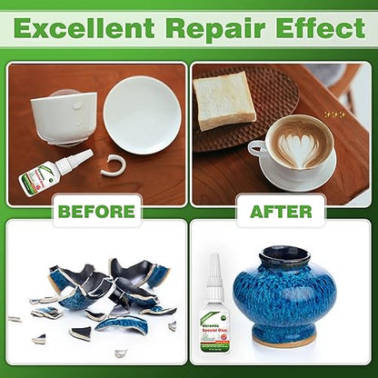 30g Ceramic Glue, Instant Ceramic Super Glue for Porcelain &Pottery - size: Ceramic Glu
