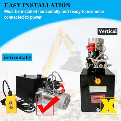 Electric Hydraulic Pump,6 Quart Double Acting Hydraulic Pump - size: 6 Quart Double