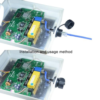 5PCS 10Gbps CAT7 Panel Mounting Shielded RJ45 Waterproof Connector - size: 5 Pieces CAT7