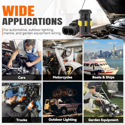 828PCS Waterproof Electrical Connectors with Ratcheting Crimper