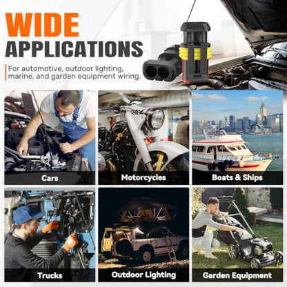 828PCS Waterproof Electrical Connectors with Ratcheting Crimper