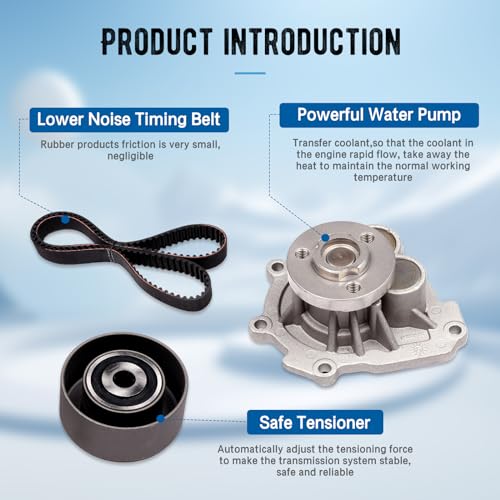 Water Pump Kit for Chevrolet Sonic 1.8L 2012-2018 - Timing Kit fits for Chevrolet Astra 1.8L 07-08, for Chevrolet Aveo 1.6L 09-11, 10-15 for Cruze, for Pontiac G3 1.6L