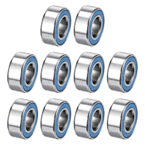 uxcell 10 Pcs MR105-2RS Micro Bearings, 5x10x4mm Chrome Steel, ABEC7 - size: MR105-2RS