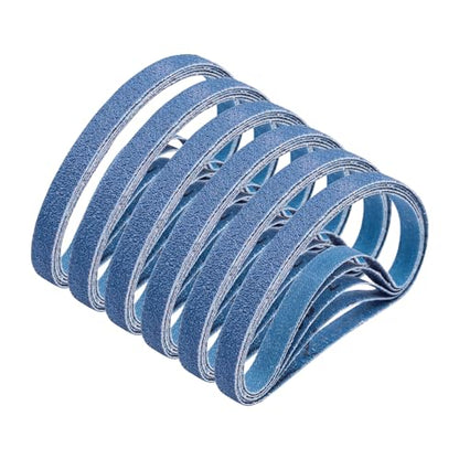 3/8" x 13" Zirconia Sanding Belts, 80 Grit, 30 Pack - color: 80 Grit, size: 3/8x13 inch