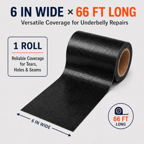 RV Underbelly Repair Tape, 6 in x 66 ft, Waterproof Fabric Tape - size: 6" x 66 Ft