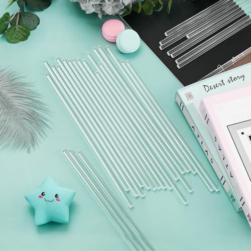 Zopeal 30 Pcs 12" Clear Acrylic Dowel Rod for Craft,0.31'' /8mm Diameter - size: 0.31 Inch (8 mm) Diameter
