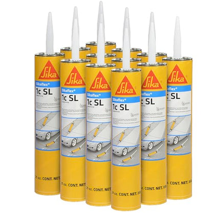 Sikaflex 1c SL Self Leveling Sealant 29 oz Limestone, Pack of 12 - style: Pack of 12, Gun & Backer Rod