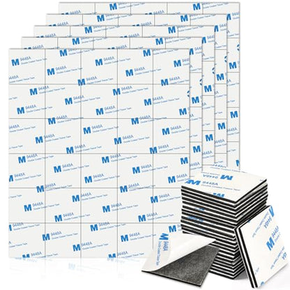 UPINS 120 Pack Double Sided Foam Tape Square Self-Adhesive Foam Tape Black Strong Tape Pads for DIY Art Crafts Supplies