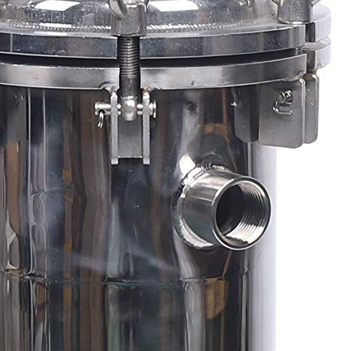 LOYALHEARTDY 150 Psi Bag Filter Housing Stainless Steel Mesh Basket 0.13㎡ Filter Area Heavy Duty Bag Filter Import/Export DN25 Inner Wire Multi-Purpose Filtering Equipment