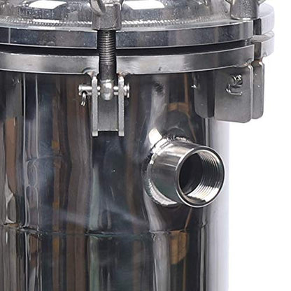LOYALHEARTDY 150 Psi Bag Filter Housing Stainless Steel Mesh Basket 0.13㎡ Filter Area Heavy Duty Bag Filter Import/Export DN25 Inner Wire Multi-Purpose Filtering Equipment
