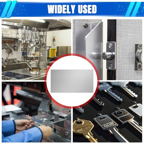1mm Stainless Steel Sheet 2x4 Inch, 430 Magnetic Stainless Steel Plate, 18 Gauge Metal Sheet for Wall, DIY, Crafts, Jewelry, Electrical Repair (2 Pack) - size: 2" x 4"-18 Gauge(1mm)