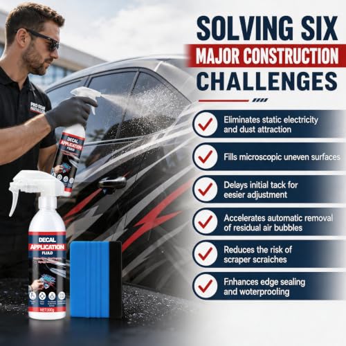 JAOJAO Decal Application Fluid, Durable Adhesive, Bubble-Free for Film
