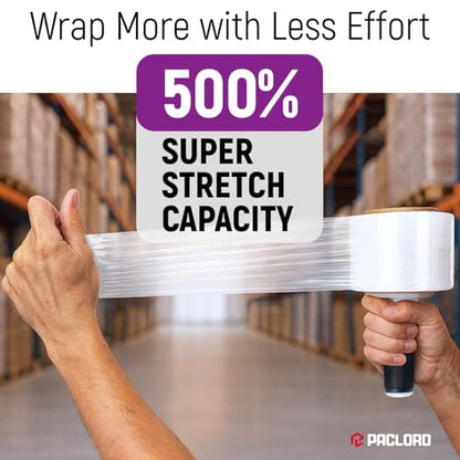 3" x 1000' Industrial Strength Stretch Wrap, Ready to Use Pack of 12 Mini Rolls, Clear Plastic Film, 80 Gauge Thick, 500% Elongation – Heavy-Duty Shrink Wrap for Moving, Packing - color: 3" Wide, size: Pack of 12