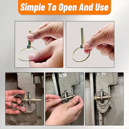 50 PCS Heavy Duty Lynch Pin Assortment Kit Trailer Pins 3 Point Hitch Pins for Tractor, Trailers,Trucks Mowers - style: 50PCS