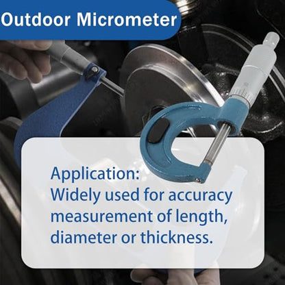 WFLNHB 6 Pcs 0-6" Outside Micrometer 0.0001" Carbide Standards Micrometers for Accuracy Measurement Work - size: 0-6 inch