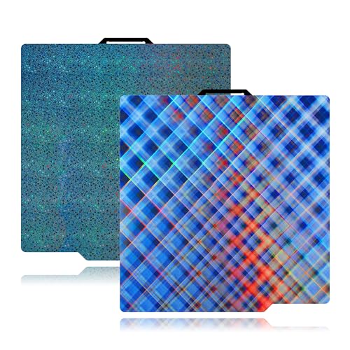Build Plate for Bambu Lab P1S A1 P2S X1 X1E P1P 3D Printer, Spring Steel Flexible Plate for Bambu 3D Printers, 257x257mm, Smooth Skynet +Smooth Star - color: Skynet + Star