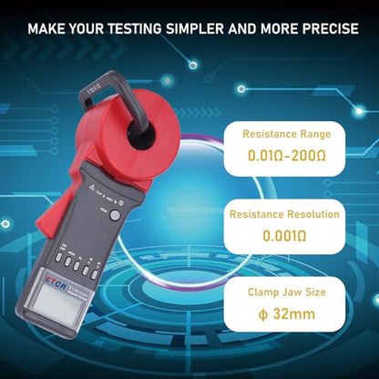 ETCR2100A+ Digital Clamp Ground Earth Resistance Meter Tester 200Ω