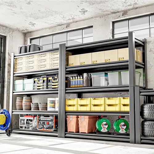 OLLRRACT 5-Tier Garage Shelving, Metal Storage Shelves, Utility Shelf - size: 16" D x36" W x78" H