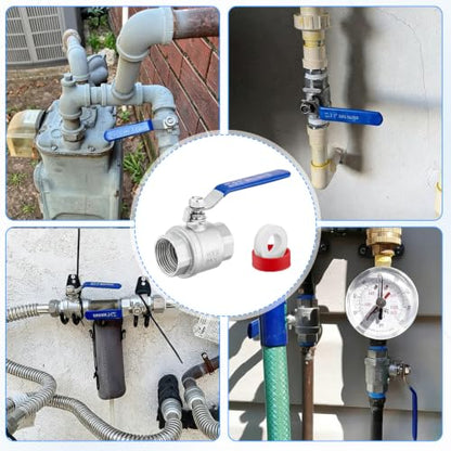 6 Pack 1" Heavy Duty Ball Valve with Locking Handle, 1000WOG