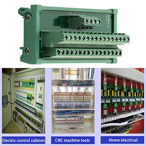 2 in 16 Out 25A DIN Rail Terminal Blocks Distribution Breakout - style: 2 IN 16 OUT