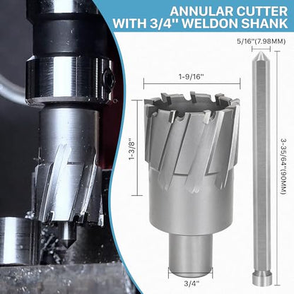 KEENTECH Carbide-Tipped Annular Cutter 1-9/16" Diameter x 1-3/8" Depth - size: 1-9/16" Dia * 1-3/8" Depth