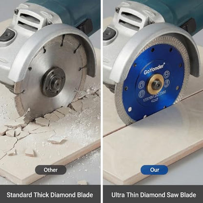 GoYonder 2 Pack 5 Inch Super Thin Diamond Saw Blade for Cutting Porcelain Tiles,Granite Marble Ceramics (5") - size: 5"-Blue-2 PCS
