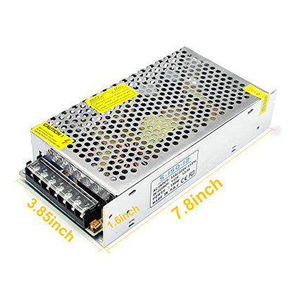 inShareplus 12V 12.5A 150W, DC Universal Regulated Switching Power Supply, 100-240V AC to DC 12 Volt LED Driver, Converter, Transformer for LED Strip Light, Computer Project - style: 12V 150W