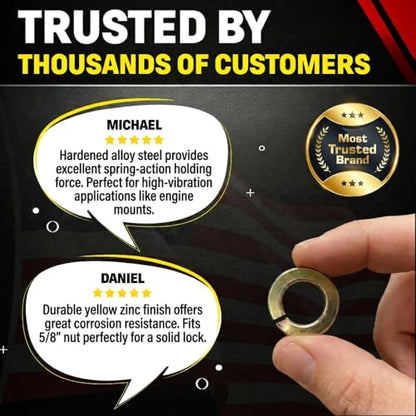 Chenango Supply 5/8" Grade 8 Split Lock Washers - size: 5/8 Lock Washer