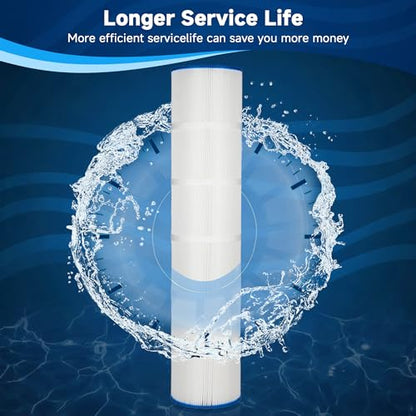 Yoojequa® CCP420 Pool Filter Cartridge Compatible with C-7471, Clean and Clear Plus 420, PCC105, FC-1977, R173576, 570-0425-07, 178584, 817-0106, 160301, 4 x 105 Sq. Ft Pool Filter Cartridge, 4 Pack - size: C-7471 4 Pack