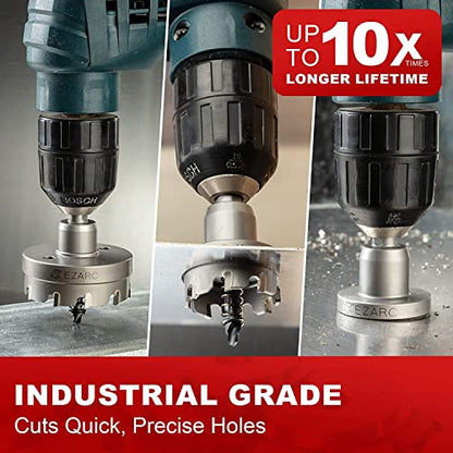 EZARC Carbide Hole Saw Heavy Duty, Hole Cutter for Stainless Steel, Sheet Metal 2-1/2" 64mm - size: 2-1/2" | 64mm, style: Single Pack