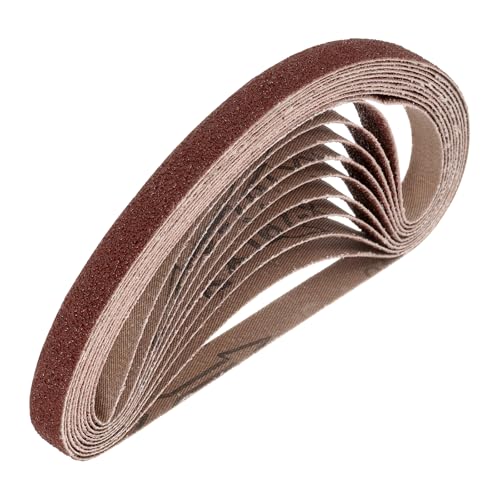 HARFINGTON 1/2 x 18 Inch Sanding Belts, 10 Pcs 40 Grits Aluminum Oxide - size: 1/2x18 inch(40 grit)