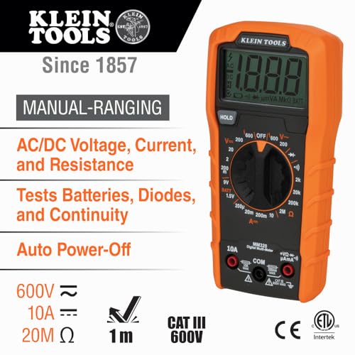 Klein Tools 69355 Digital Multimeter Premium Electrical Test Kit with Non-Contact Voltage Tester, Receptacle Tester, Test Leads - style: Premium Tester 3-Piece Kit