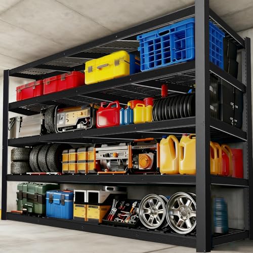 Storage Shelves Heavy Duty, Metal Shelving, 3050 LBS, 84" H - size: 24" D x 55" W x 84" H(Wire Mesh)