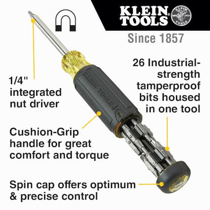 Klein Tools 32307 27-in-1 Multi-bit Tamperproof Screwdriver