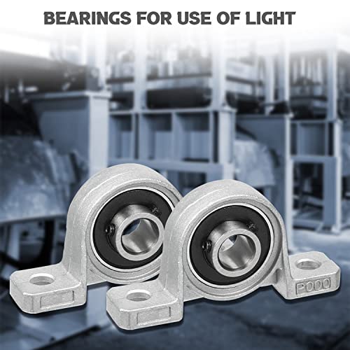 4Pcs 10mm Pillow Block Bearing 0.39" Bore Diameter Mounted Pillow Block KP000 Bearing Block - size: KP000-4pcs